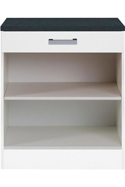Tdesigno Baran Mutfak Çekmeceli Alt Modül 60 Cm Beyaz Dolap - Tezgah Dahil
