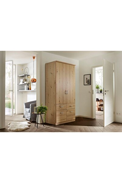 Tdesigno Aksu  Giyinme Dolabı - Çok Amaçlı Dolap - Gardırop 90 Cm-2 Kapaklı-2...