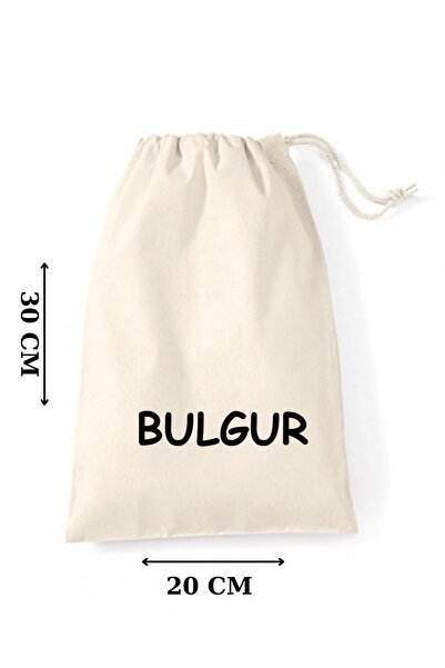 Elbasan Tekstil Ham Bez Bakliyat Saklama Kesesi 20 x 30 Cm Büzgülü