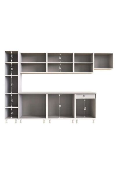 Tdesigno Ayaz Kiler Dolabı 40 cm Beyaz