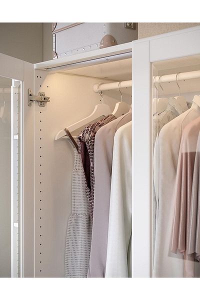 IKEA Komplement Hanger Pipe, White, Wardrobe Flux, Shirt Clothes Hanger, 100 Cm