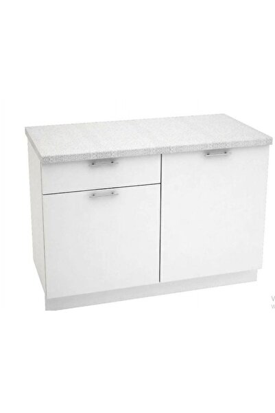 Tdesigno Defne Mutfak Alt Modül 120 Cm Beyaz Tezgah Dahil Değil