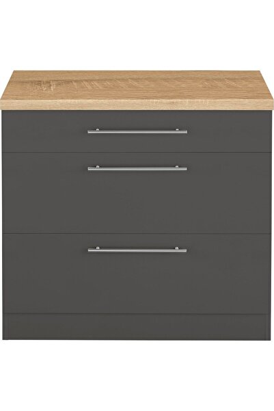 Tdesigno Aysel Mutfak Çekmeceli Alt Modül 70 Cm Antrasit - Tezgah Dahil