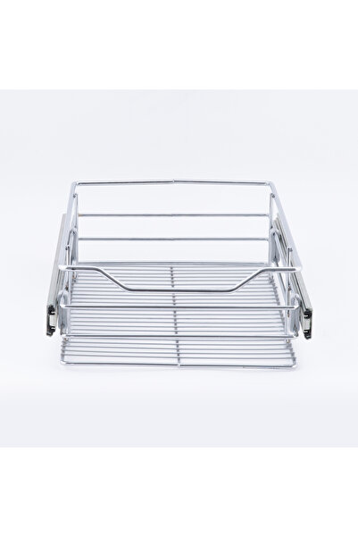 Azra Mutfak Teleskopik Raylı, Metal Lüks Çekmece Kiler Tel Sepeti Genişlik:40 Cm