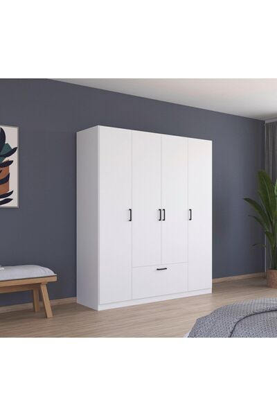 Tdesigno Alçin Giyinme Dolabı - Çok Amaçlı Dolap - Gardırop 180 Cm-4 Kapaklı-...