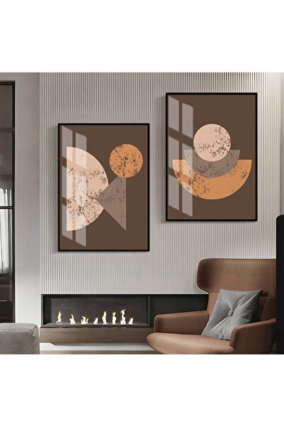 Harikabirev HARİKABİREV | MARO-CREM-BEJ COMBINAT ABSTRACT 1 | TABLO DE STICLA...