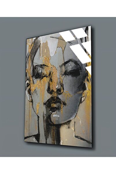 Harikabirev HARİKABİREV | STICLA INRUPATĂ (TEMPERATĂ) GOLD-PICTURĂ FEMEI 04 |...