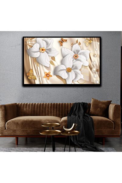Harika bir ev Hari̇kabi̇rev | Loved Feather Table 03 Gray-Gold Frame Tempered...