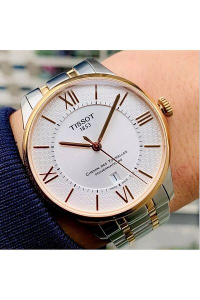 TISSOT ساعة يد رجالية Powermatic 80 - Chemin Des Tourelles T099.407.22.038.01