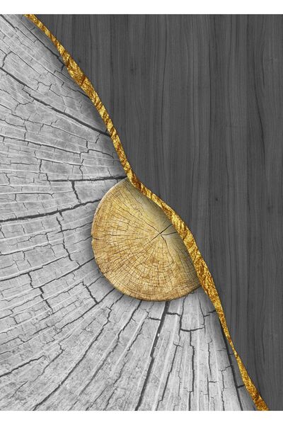 Harikabirev HARİKABİREV|GRİ-GOLD SEVİLEN SOYUT ŞEKİL KOMBİNİ 2|ÇERÇEVELİ TEMPERLİ CAM TABLO 3LÜ YATAY