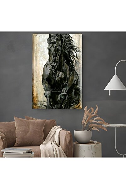 Harika bir ev HARİKABİREV|ŞIK AT TABLOSU 24 |ÇERÇEVESİZ KANVAS TABLO