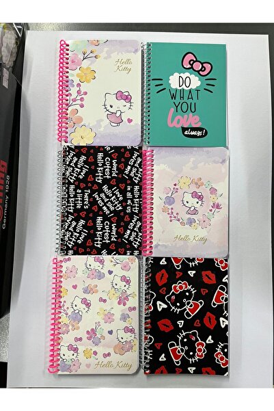 KESKİN COLOR Blocnotes A6 cu dungi Hello Kitty - Pachet de 6