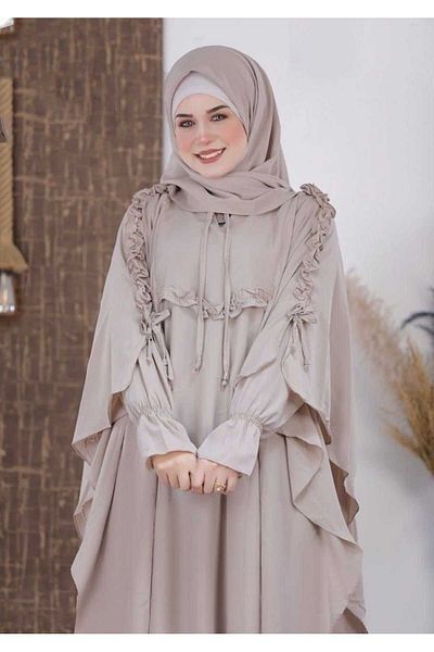 Şahane Σετ νυχτερίδων σεντόνια Hijab 2 τεμαχίων