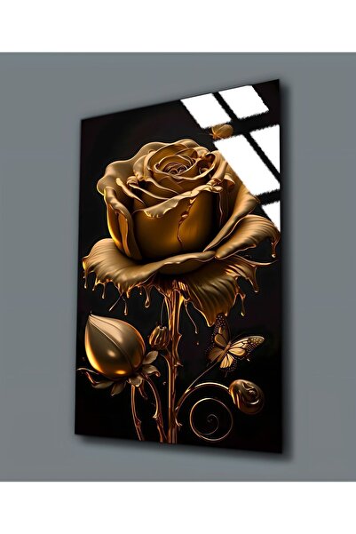 Harikabirev HARİKABİREV | TABLO ABSTRACT DE TRANDAFIRI PE STICLA INESPRIMABIL...