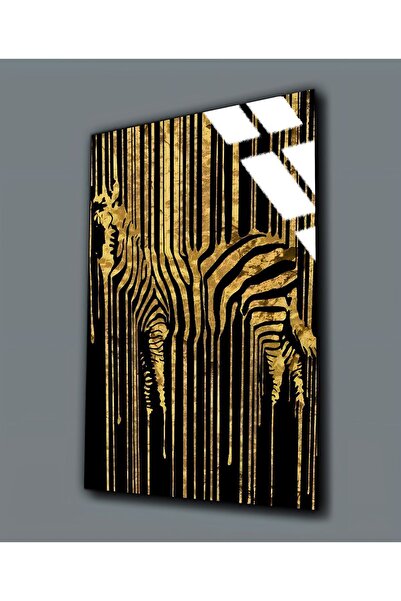 Harikabirev HARİKABİREV | STICLA INERABLE (TEMPERATA) TABLOA GOLD ZEBRA 1 | TMTEKLİ