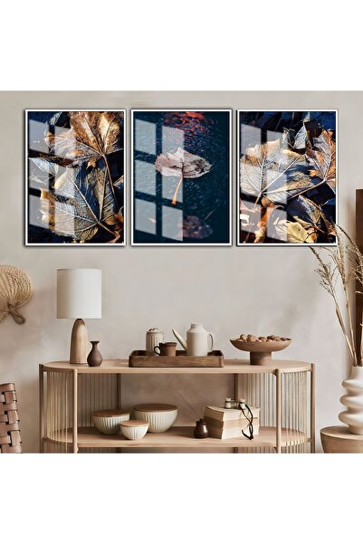 Harika bir ev Hari̇kabi̇rev | Dark Blue-Gold Combination Leaf Forest Combinat...