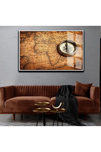 Harikabirev HARİKABİREV | HARTĂ TABLA CU COMPAS 02 | TABLO DE STICLA TEMPLATA...