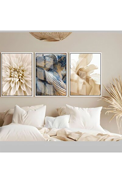 Harika bir ev HARİKABİREV|SOFT-MAVİ SOYUT KOMBİNİ |ÇERÇEVELİ TEMPERLİ CAM TAB...