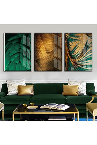 Harika bir ev Hari̇kabi̇rev | Emerald-Gold Combination Wing-Abstract Combinat...