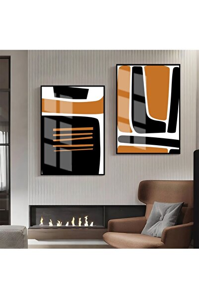 Harika bir ev Hari̇kabi̇rev | Orange-Black-Cream Abstract Shape Combination |...