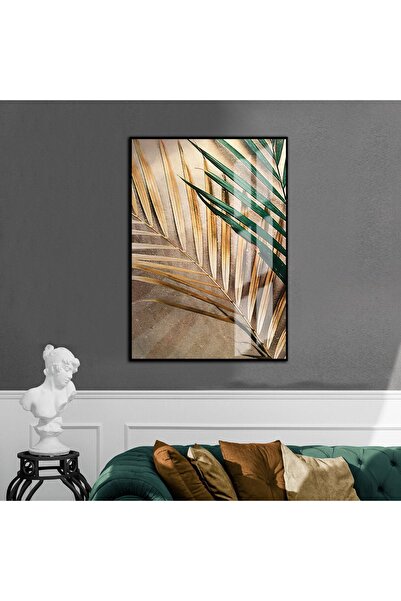 Harikabirev HARİKABİREV | MODEL DE FRUNZĂ DE PALMĂ VERDE-AURIE | TABLA DE STI...