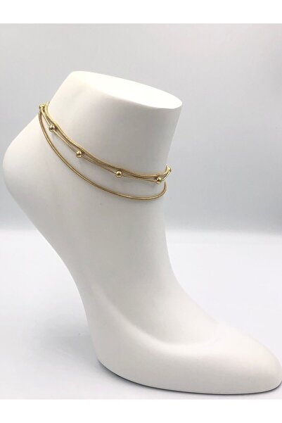 Mariposa Line Doric 3-Piece Gold 316L Steel Anklet