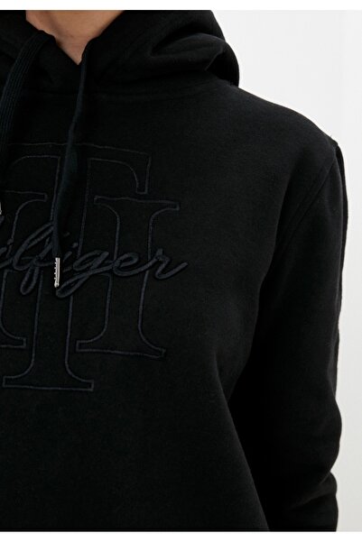Tommy Hilfiger TH monogram işlemeli normal kesim kapüşonlu SWEATSHİRT