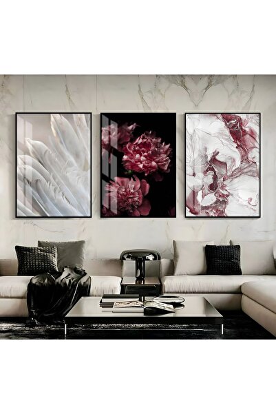 Harika bir ev HARİKABİREV | COMBINAT DE PĂRĂ-FLORI-ABSTRACT DE CULOARE MARO-G...