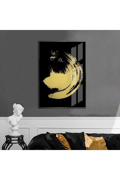 Harikabirev ΥΠΕΡΑΣΤΗ | ΧΡΥΣΟ-ΜΑΥΡΟ ΣΠΙΡΑΛΑ ΑΦΗΜΑΤΙΚΟ ΜΟΝΤΕΛΟ 02 | ΤΡΑΠΕΖΙ ΚΑΘΕΤΟ ΜΟΝΟ ΜΕ ΠΛΑΙΣΙΟ ΘΕΡΜΑΝΤΗΜΕΝΟ ΓΥΑΛΙ