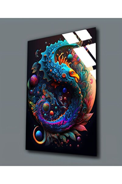 Harikabirev HARİKABİREV | PICTURĂ ABSTRACTĂ PE STICLA (TEMPERATĂ) NEDEȘTÂNGĂB...