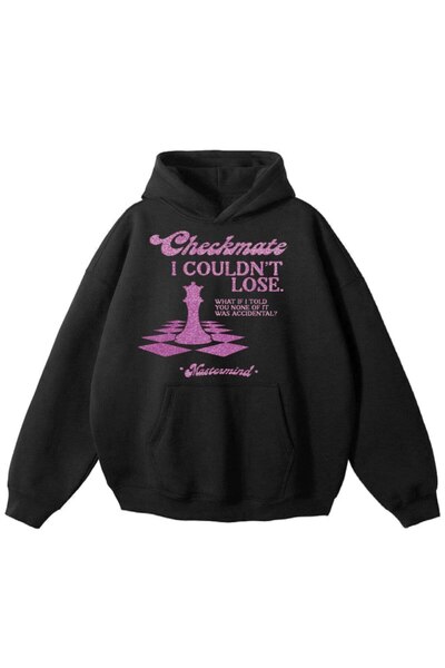 MAYDAY CULTURE Μαύρο φούτερ Unisex από τρεις κλωστές - Loose Fit