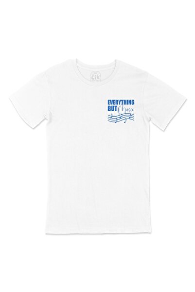 Cix Tricou alb cu design de sigla Everything But Music Pocket