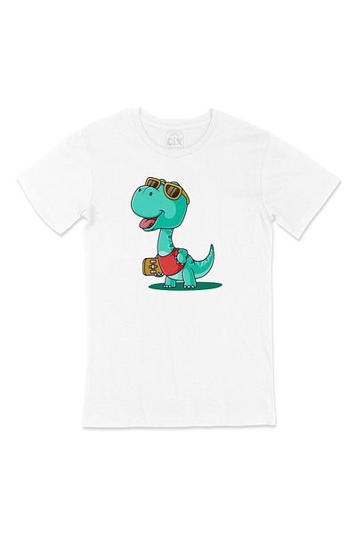 Cix Tricou unisex cu dinozaur verde
