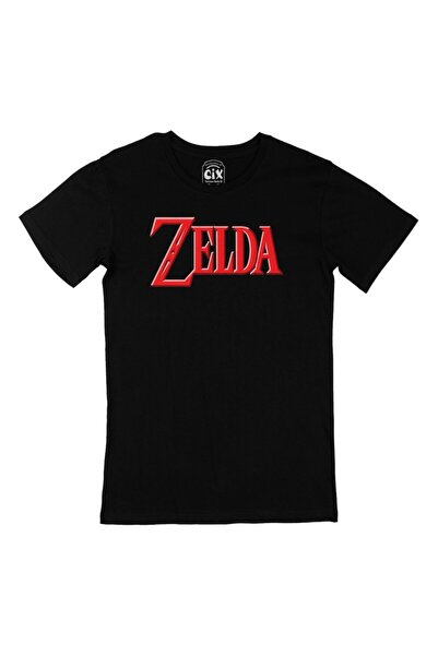 Cix Tricou negru creat cu logo-ul de buzunar Legend Of Zelda