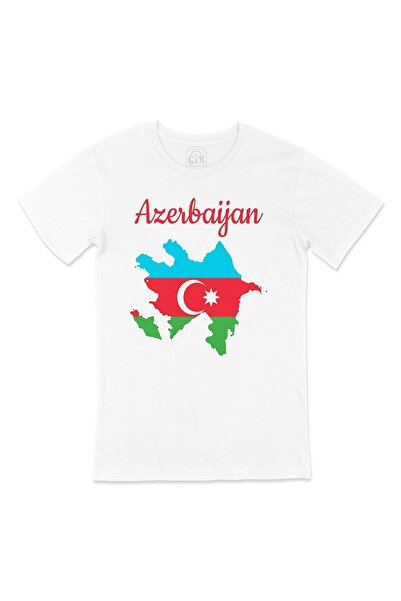 Cix Unisex majica sa mapom i zastavom Azerbejdžana