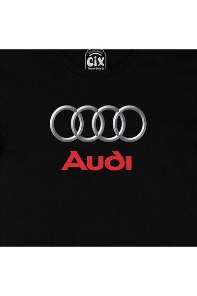 Cix Μαύρο μπλουζάκι με λογότυπο Audi