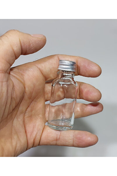 wellLine 20 Cc Kolonya,parfüm Şişesi Hediyelik 3 adet çok amaçlı tıpalı ve silver gümüş kapaklı cam boş şişe