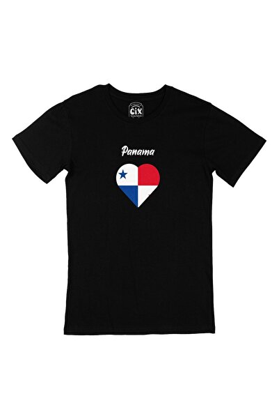 Cix Crna majica sa zastavom Paname i srcem