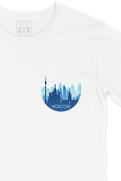 Cix Λευκό μπλουζάκι Moscow με σχέδιο λογότυπου τσέπης