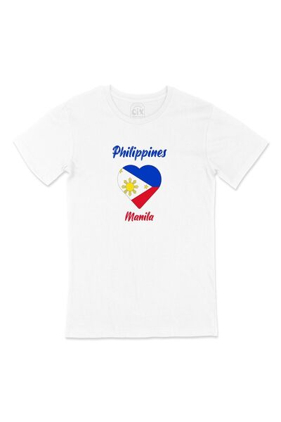 Cix Majica sa zastavom Filipina Manila u obliku srca
