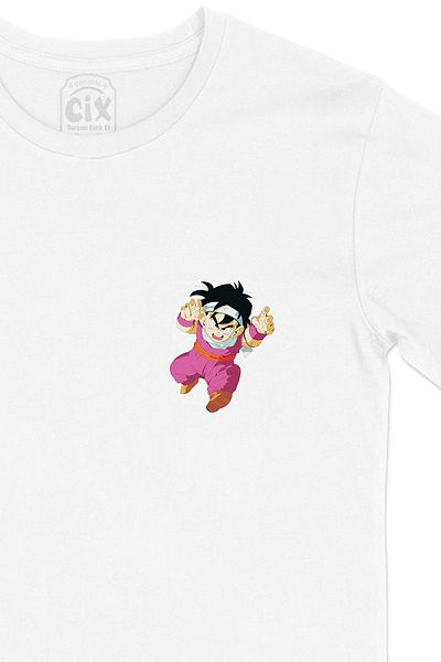 Cix Λευκό T-shirt με σχέδιο λογότυπου Dragol Ball Pocket
