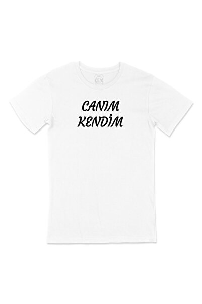 Cix تي شيرت أبيض مصمم بشعار الجيب من Canım Kendim
