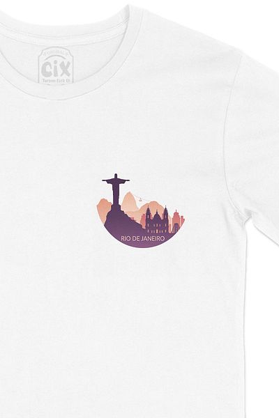 Cix Tricou alb cu logo-ul de buzunar Rio De Janeiro