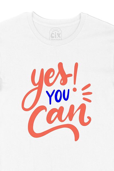 Cix Λευκό μπλουζάκι Yes You Can με σχέδιο λογότυπου τσέπης