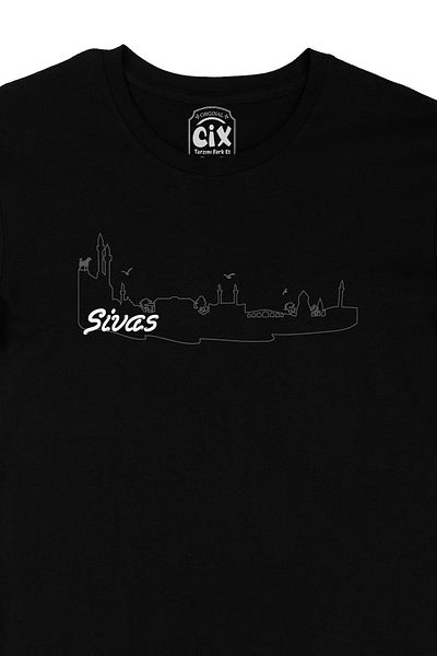 Cix Μαύρο T-Shirt με σχέδιο Sivas