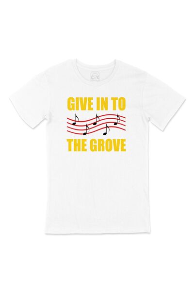 Cix Dajte popust na belu majicu sa dizajnom logotipa Grove Pocket