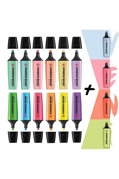 Stabilo 4 New Pastels + 6 Pastels + 6 Vivid Colors Set of 16
