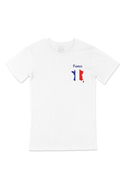 Cix Bela majica sa dizajnom logotipa džepa sa mapom i zastavom Francuske