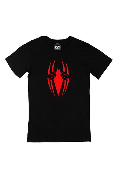 Cix Tricou negru de păianjen de culoare roșie