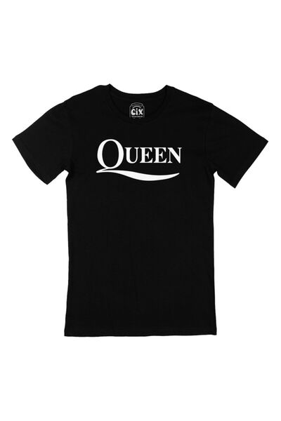 Cix Ružičasta crna majica sa logotipom Queen Rock Pocket